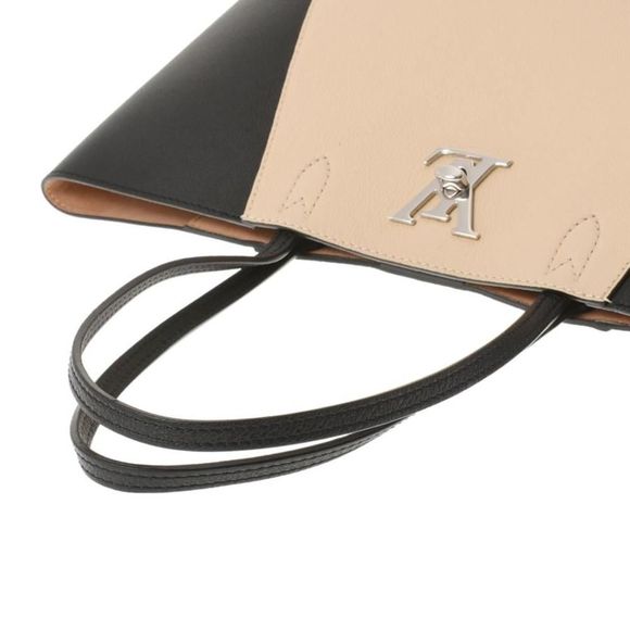 Louis Vuitton LockMe Cover Banille/Noir Leather Tote Bag - Picture 3 of 9